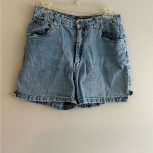 bill blass Light Blue Denim High-Rise Jean Shorts